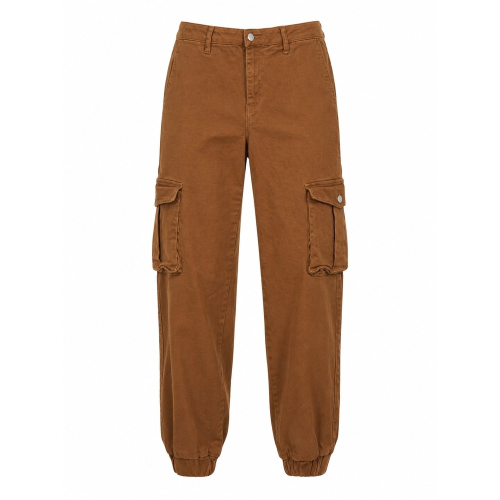 Windsor Denim Brown High Rise Cargo Jogger Pants Women Large TS40 Tobacco